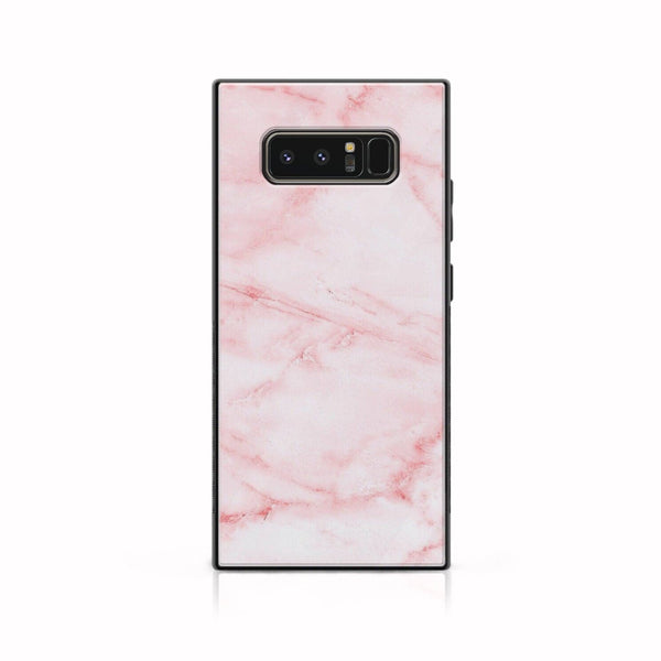 Galaxy Note 8 - Pink Marble Design 2 - Premium Printed Glass soft Bumper shock Proof Case CS-27387