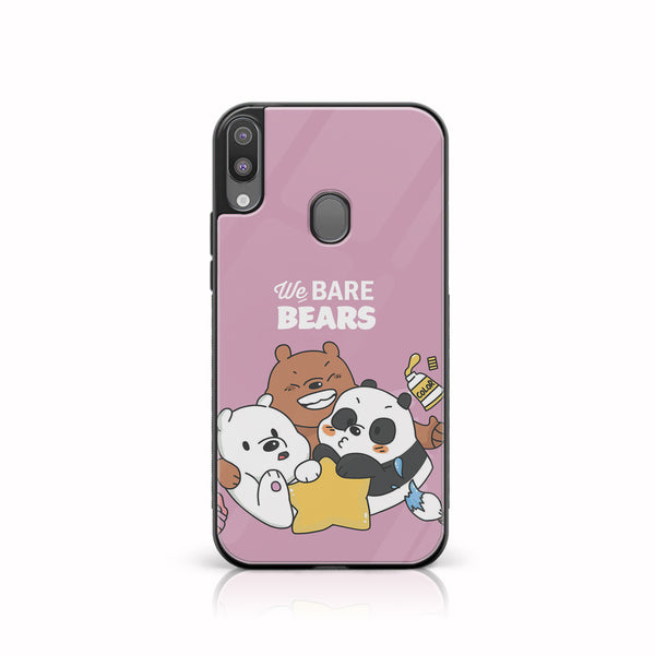 Samsung Galaxy A20 Cartoon Series Design 2 Premium Printed Glass soft Bumper shock Proof Case CS-21739 CS-53118