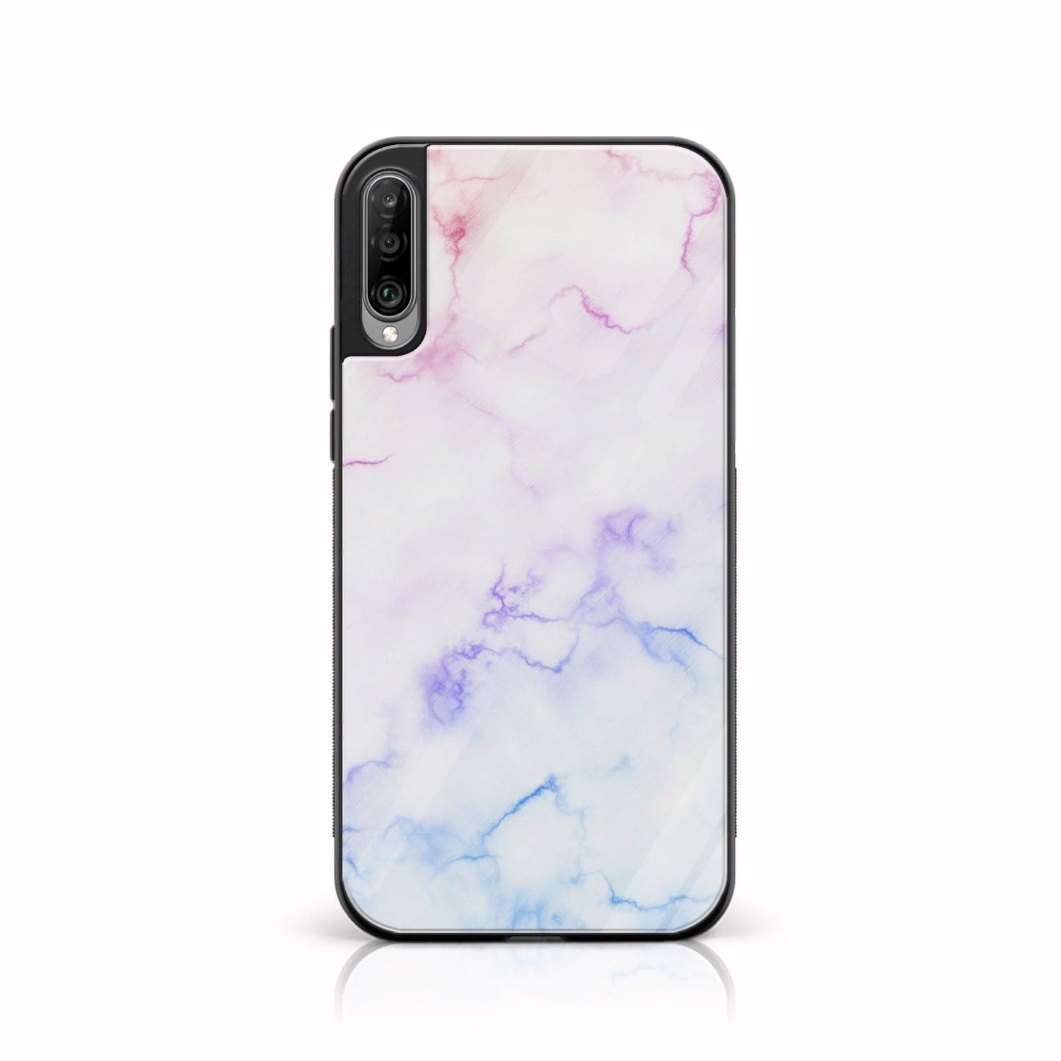 Galaxy A50/ A50s/ A30s - White Marble Series - Premium Printed Glass soft Bumper shock Proof Case