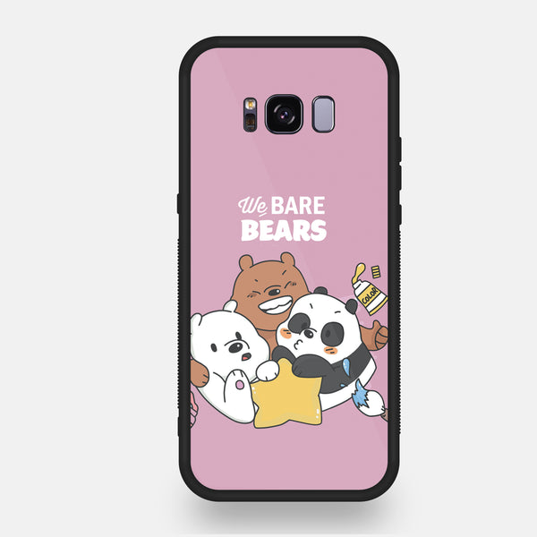 Samsung S8 Plus Cartoon Series Design 2  Premium Printed Glass soft Bumper shock Proof Case CS-23921