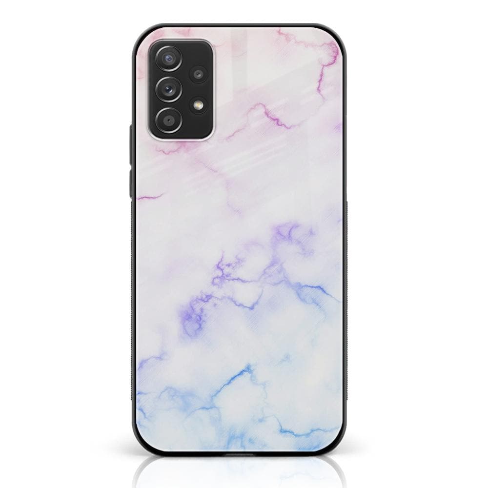 Galaxy A52s - White Marble Series - Premium Printed Glass soft Bumper shock Proof Case