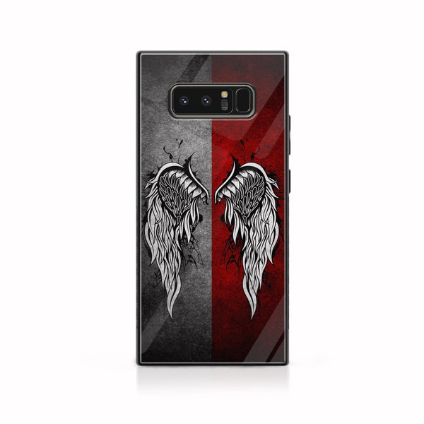 Samsung Galaxy Note 8 - Angel Wing Series  Design 2 - Premium Metal Printed soft Bumper shock Proof Case  CS-19348 CS-25742