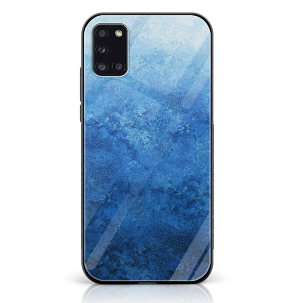 Samsung Galaxy A31 - Blue Marble Series Design 2  - Premium Printed Glass soft Bumper shock Proof Case  CS-18984