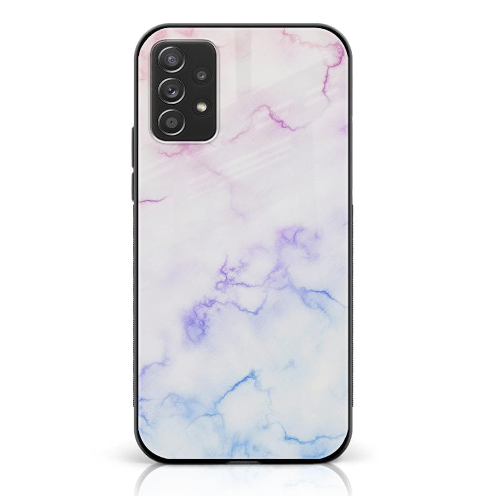 Samsung Galaxy A23 - White Marble Series - Premium Printed Glass soft Bumper shock Proof Case