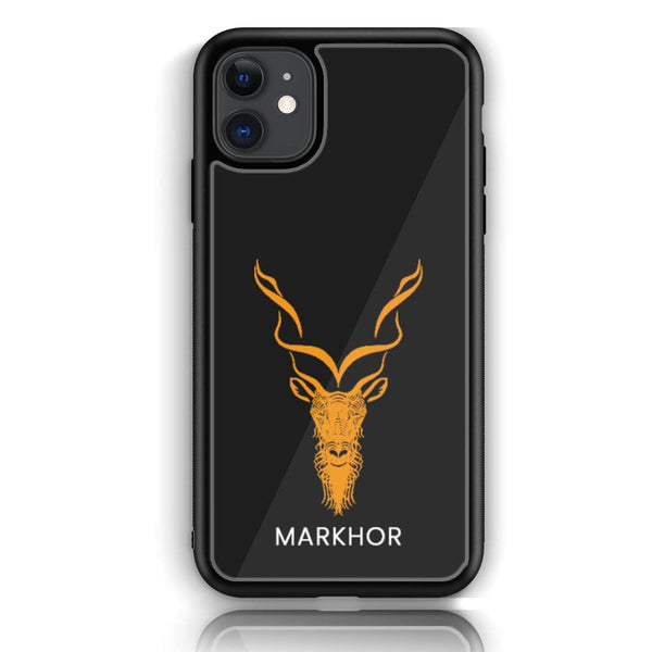 Iphone 12 - Markhor Design 3 - Premium Printed Glass soft Bumper shock Proof Case CS-21083