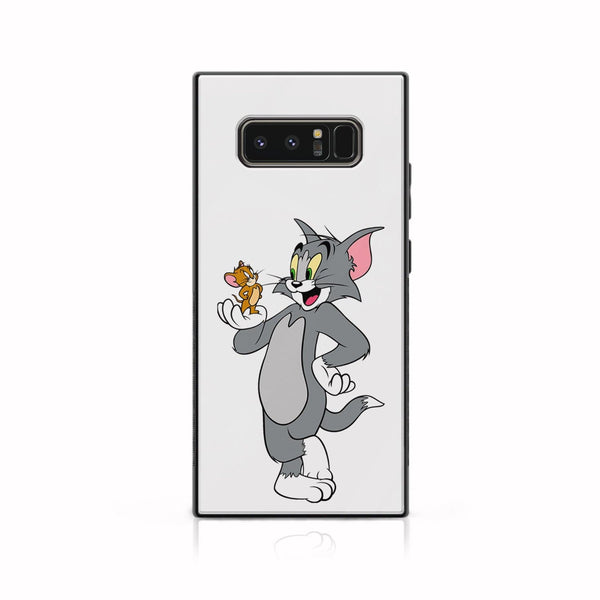 Galaxy Note 8 Cartoon Design 3 Premium Printed Glass soft Bumper shock Proof Case CS-21188