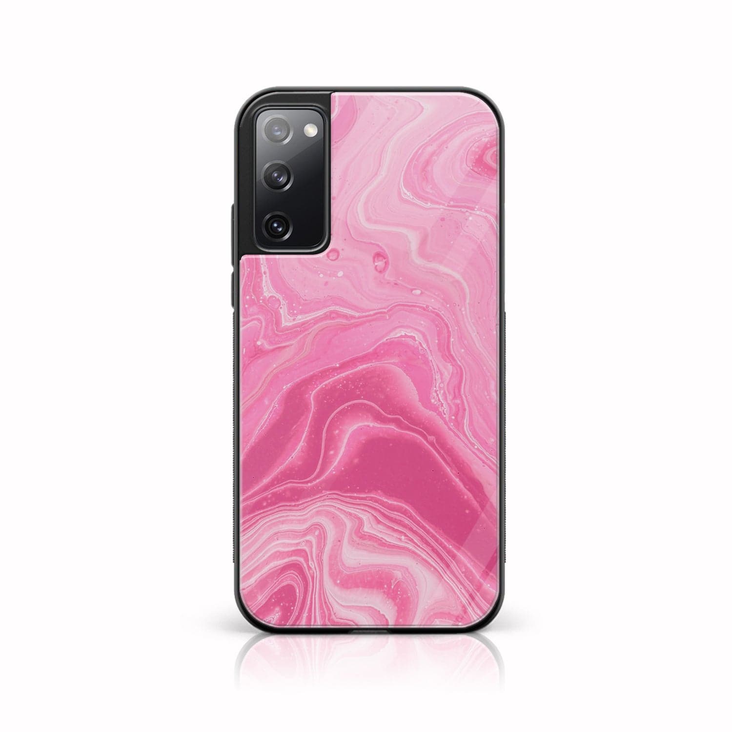 Galaxy S20 FE - Pink Marble Series - Premium Printed Glass soft Bumper shock Proof Case
