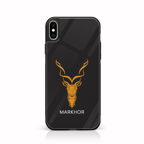 IPHONE XS MAX - Markhor  Design 3  - Premium Metal Printed soft Bumper shock Proof Case CS-36316
