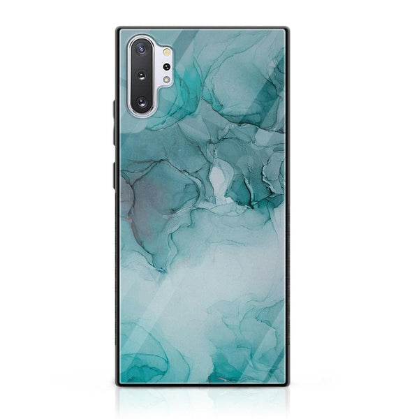 Galaxy Note 10 Pro/Plus - Blue Marble Design 3 - Premium Printed Glass soft Bumper shock Proof Case CS-20223