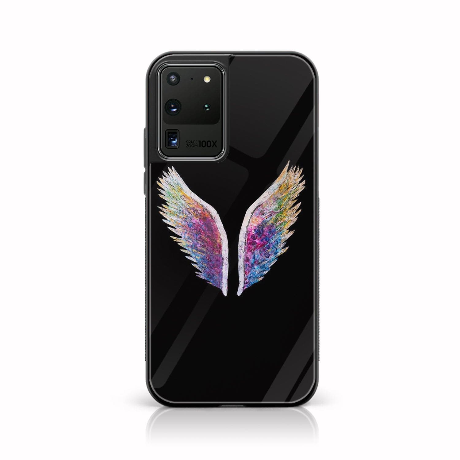Samsung Galaxy S20 Ultra - Angel Wings Series - Premium Printed Glass soft Bumper shock Proof Case
