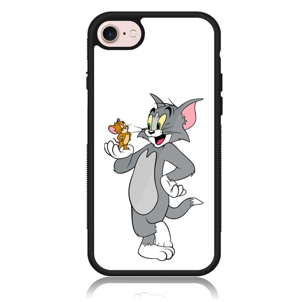 iPhone 7 / 8 / SE  Cartoon Design 3 Premium Printed Glass soft Bumper shock Proof Case CS-24373