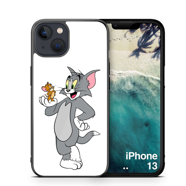 iPhone 13 Cartoon Design 3  Premium Metal Printed soft Bumper shock Proof Case  CS-35377