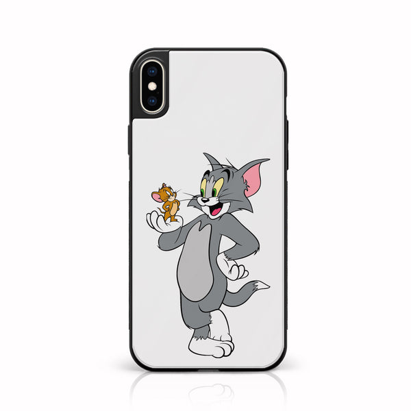 iPhone XS Max Cartoon Design 3 Premium Printed Glass soft Bumper shock Proof Case CS-20171