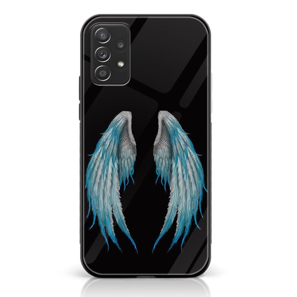 Samsung Galaxy A33 - Angel Wing Series - Premium Printed Glass soft Bumper shock Proof Case