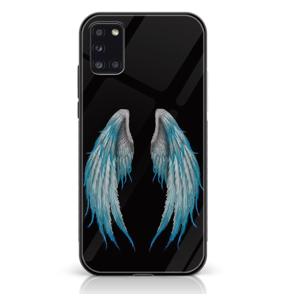 Samsung Galaxy A31 - Angel Wing Series - Premium Printed Glass soft Bumper shock Proof Case