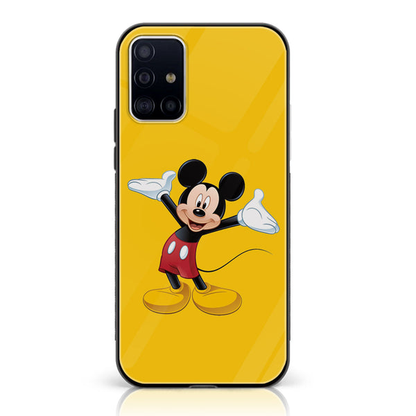 Samsung Galaxy A71 Cartoon Design 4 Premium Printed Glass soft Bumper shock Proof Case CS-16979