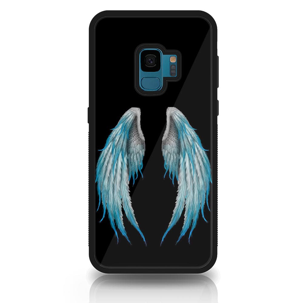 Galaxy S9 - Angel Wing Series - Premium Printed Glass soft Bumper shock Proof Case