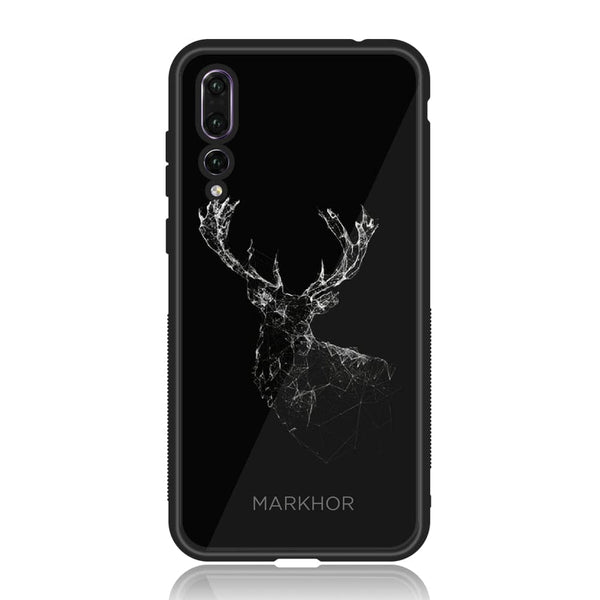 Huawei P20 Pro- Markhor Series  Design 4 - Premium Printed Glass soft Bumper shock Proof Case  CS-20429