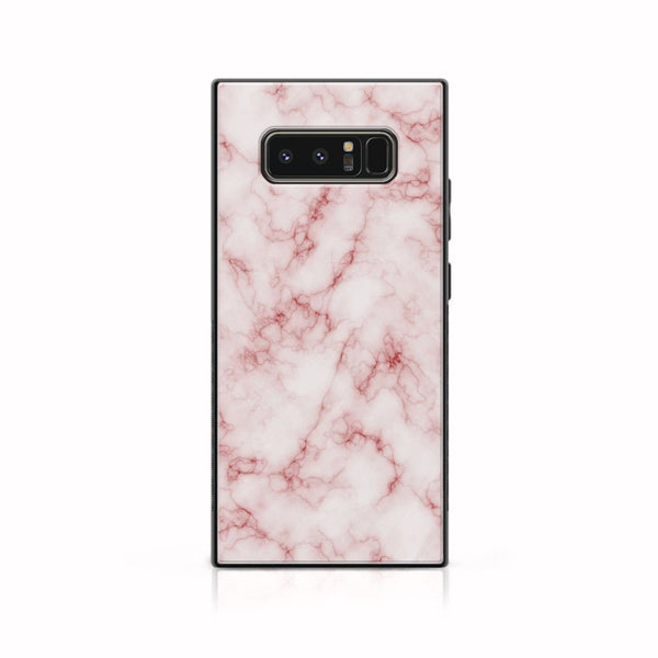 Galaxy Note 8 - Pink Marble Design 4 - Premium Printed Glass soft Bumper shock Proof Case CS-24364