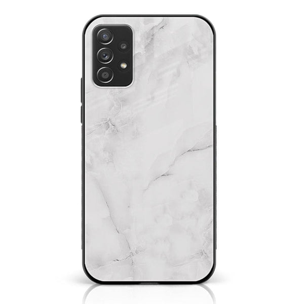 Galaxy A72 - White Marble Series  Design 5 - Premium Printed Glass soft Bumper shock Proof Case  CS-20089