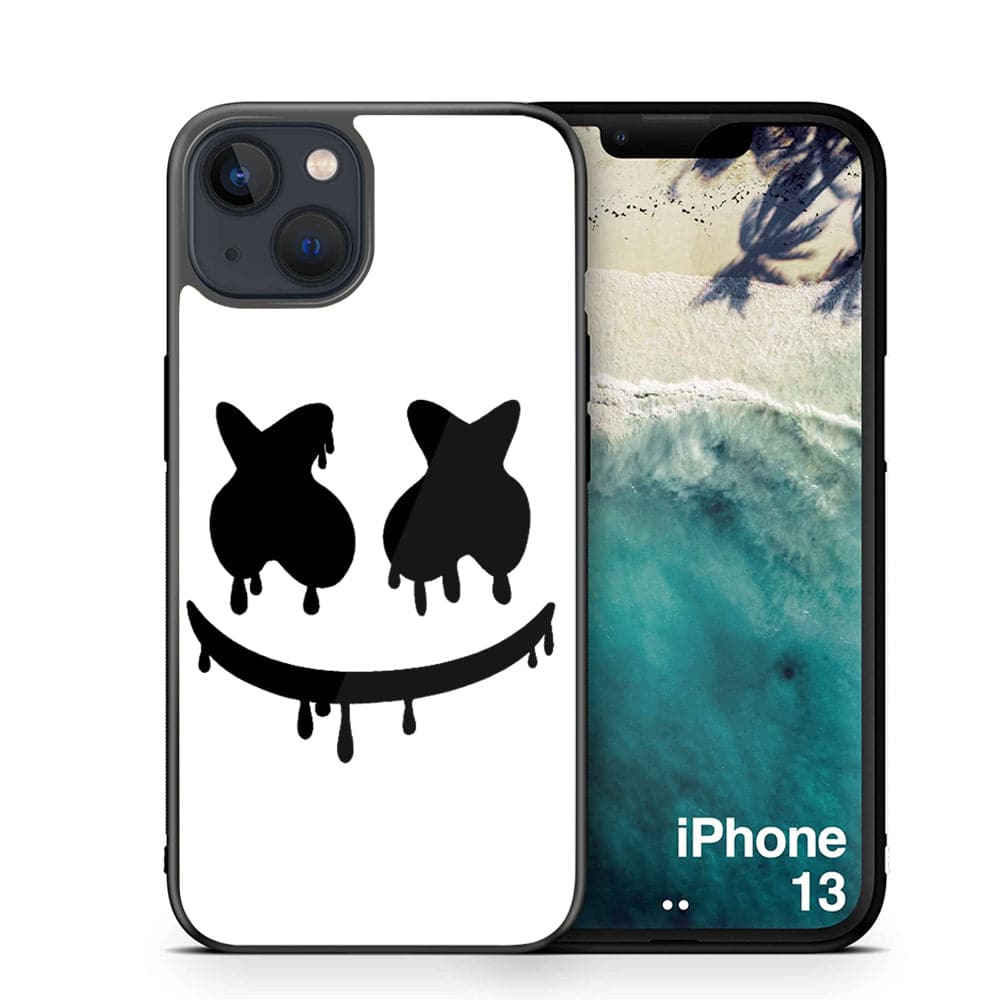 iPhone 13 Cartoon Series  Premium Printed Glass soft Bumper shock Proof Case