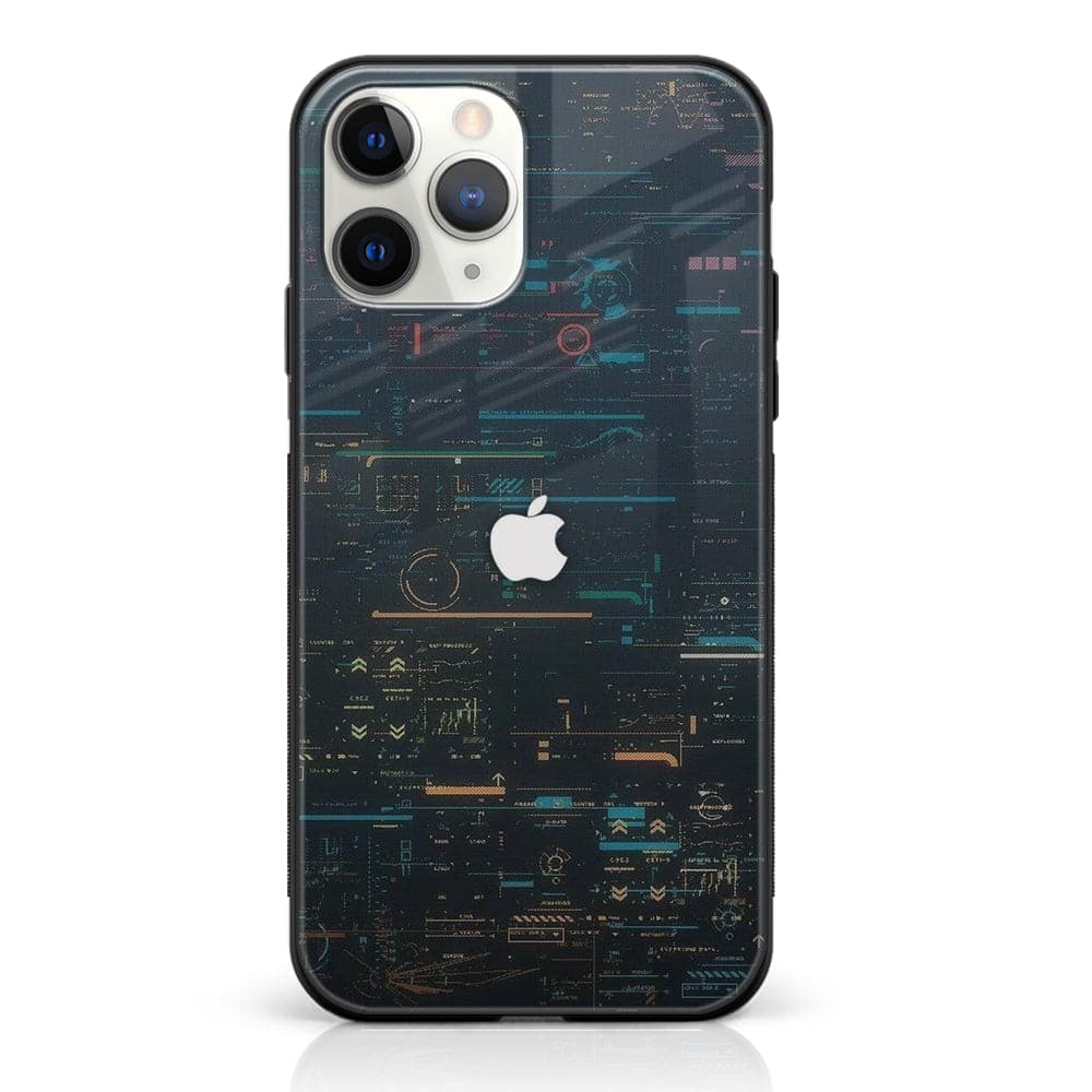 iPhone 11 Pro Max - Apple Logo Series - Premium Printed Glass soft Bumper shock Proof Case