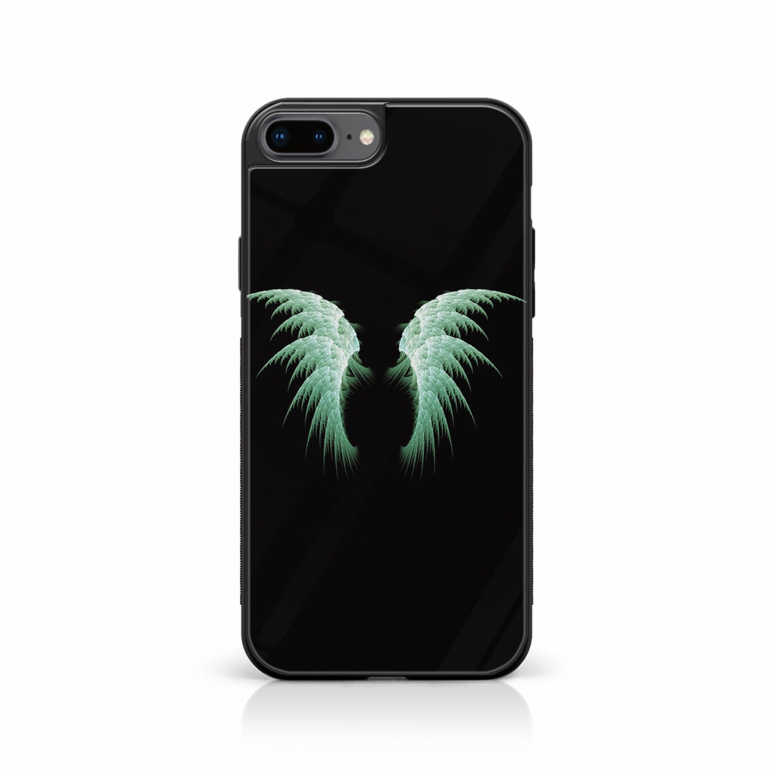 iPhone 7 Plus/ 8 Plus - Angel Wings Series - Premium Printed Glass soft Bumper shock Proof Case