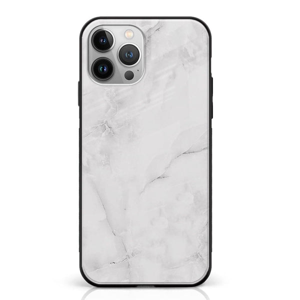 iPhone 12 Pro - White Marble Design 5 - Premium Metal Printed soft Bumper shock Proof Case  CS-36188