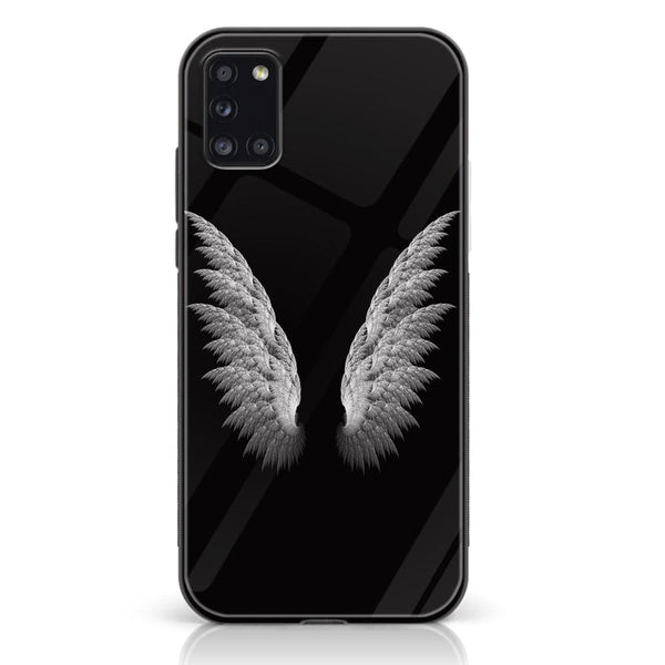 Samsung Galaxy A31 - Angel Wing Design 6  - Premium Printed Glass soft Bumper shock Proof Case  CS-25620