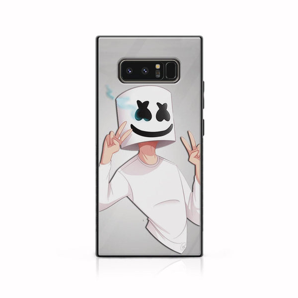 Galaxy Note 8 Cartoon Series  Design 6 Premium Printed Glass soft Bumper shock Proof Case  CS-20245