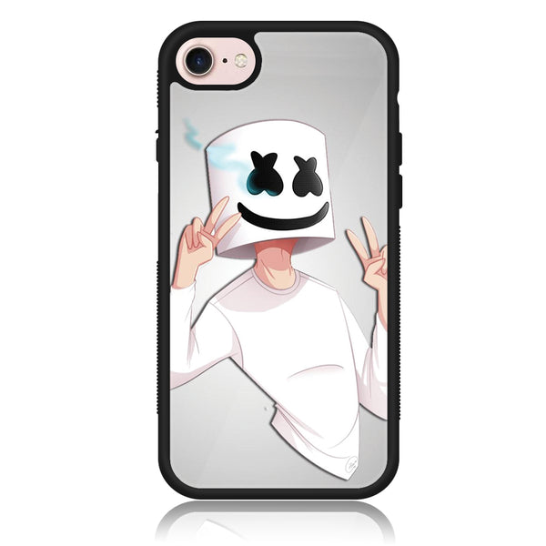 iPhone 7 / 8  Cartoon Design 6   Premium Printed Glass soft Bumper shock Proof Case CS-36215