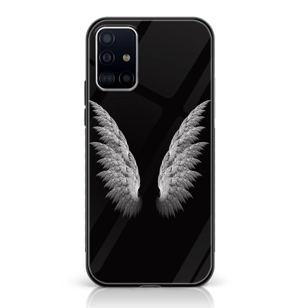 Samsung Galaxy A71 - Angel Wing Design 6 - Premium Printed Glass soft Bumper shock Proof Case CS-15154