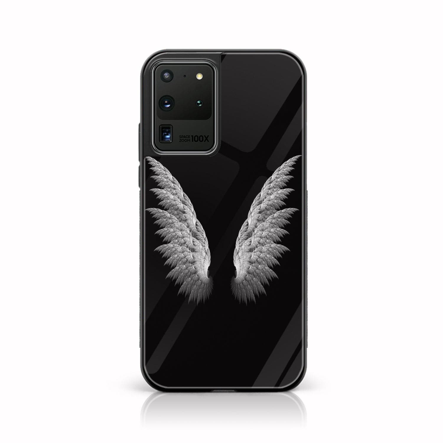 Samsung Galaxy S20 Ultra - Angel Wings Series - Premium Printed Glass soft Bumper shock Proof Case