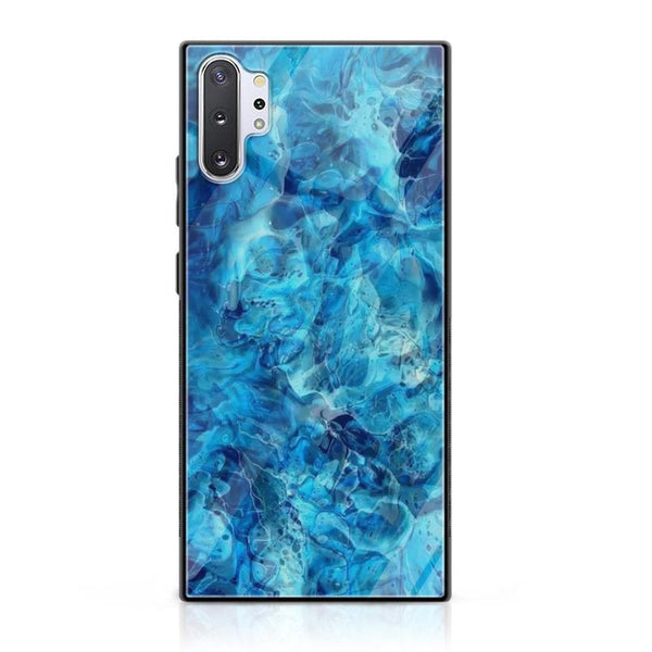 Galaxy Note 10 Pro/Plus - Blue Marble Design 6- Premium Printed Glass soft Bumper shock Proof Case CS-27816