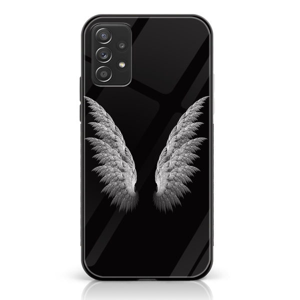 Samsung Galaxy A52 - Angel Wings Design 6 - Premium Printed Glass soft Bumper shock Proof Case CS-9358