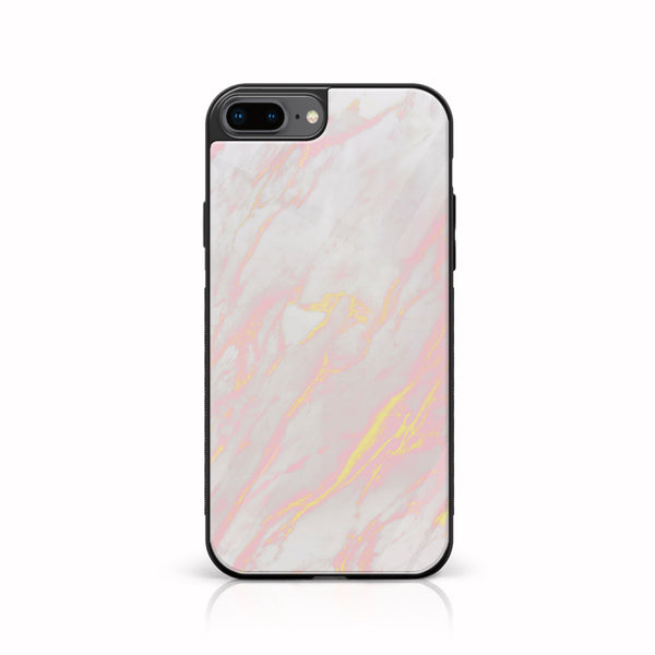 iPhone 7 Plus - Pink Marble Design 7 - Premium Printed Glass soft Bumper shock Proof Case CS-17498