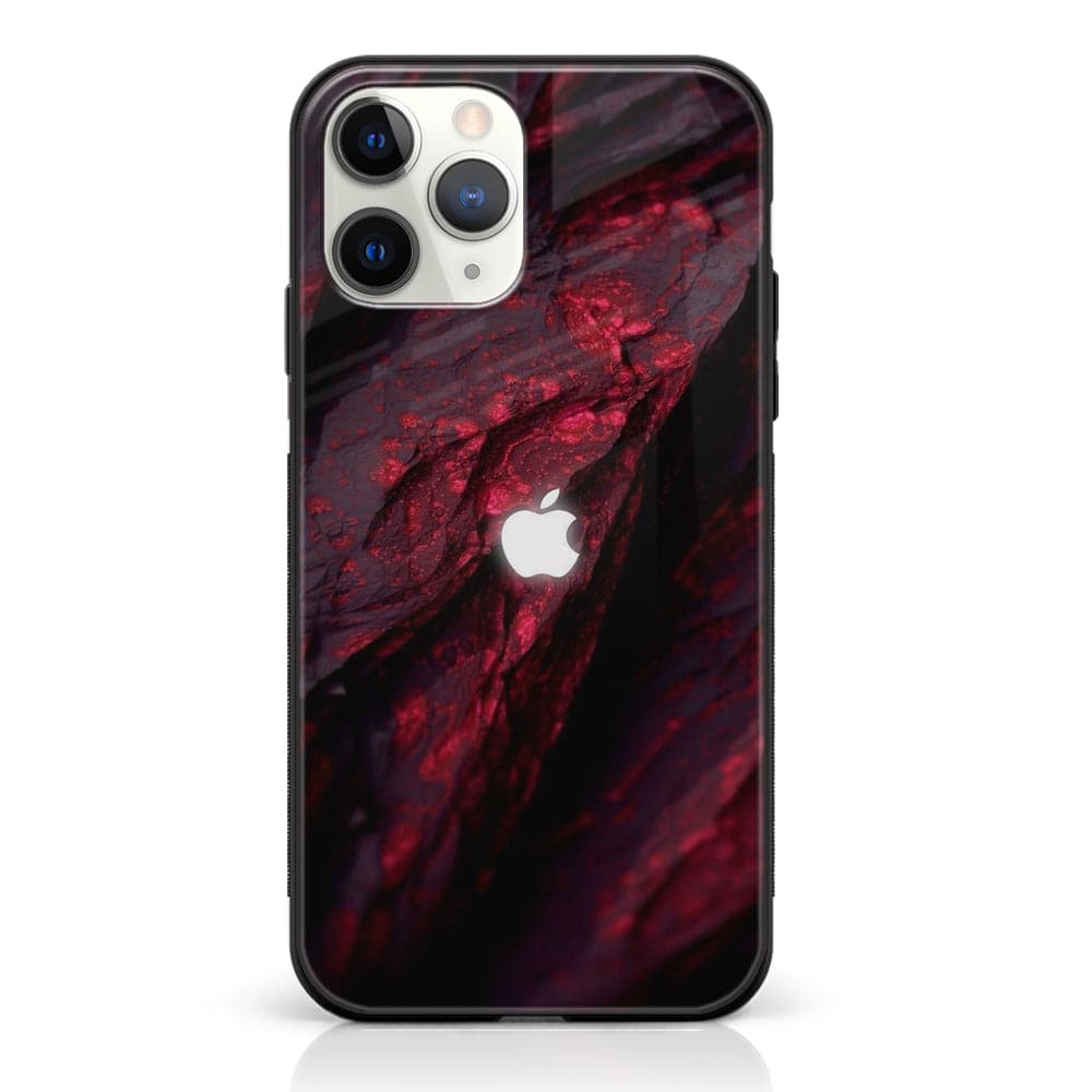 iPhone 11 Pro Max - Apple Logo Series - Premium Printed Glass soft Bumper shock Proof Case