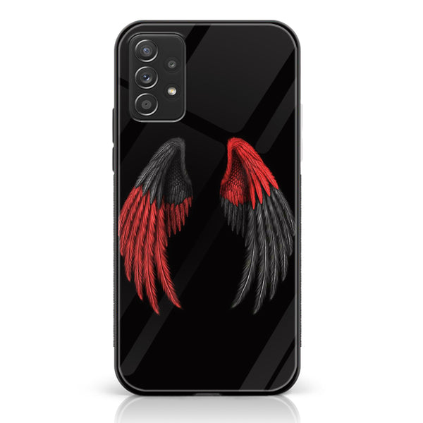 Samsung Galaxy A52 - Angel Wings Design 7 - Premium Printed Glass soft Bumper shock Proof Case CS-7084