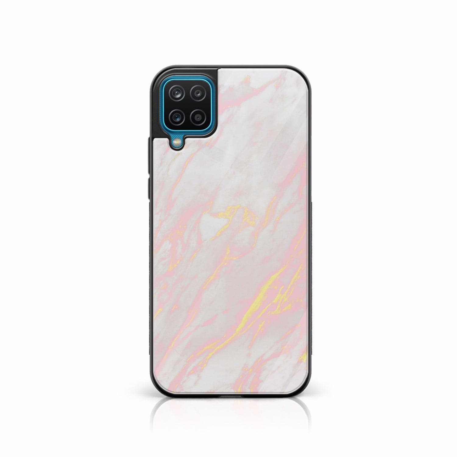 Samsung Galaxy A42 5G - Pink Marble Series - Premium Printed Glass soft Bumper shock Proof Case
