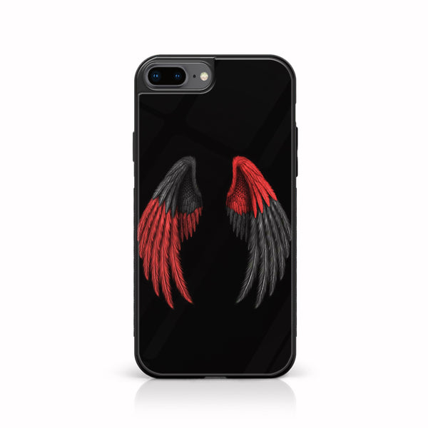 iPhone 7 Plus/ 8 Plus - Angel Wings Design 7 - Premium Printed Glass soft Bumper shock Proof Case CS-16099