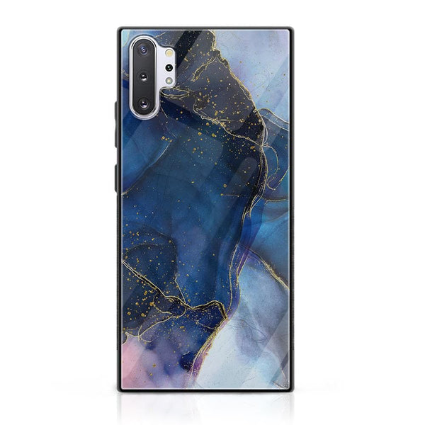 Galaxy Note 10 Pro/Plus - Blue Marble Design 7- Premium Printed Glass soft Bumper shock Proof Case CS-27817