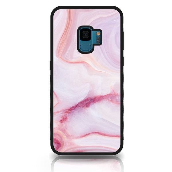 Galaxy S9 - Pink Marble Design 8 - Premium Printed Glass soft Bumper shock Proof CaseCS-36948