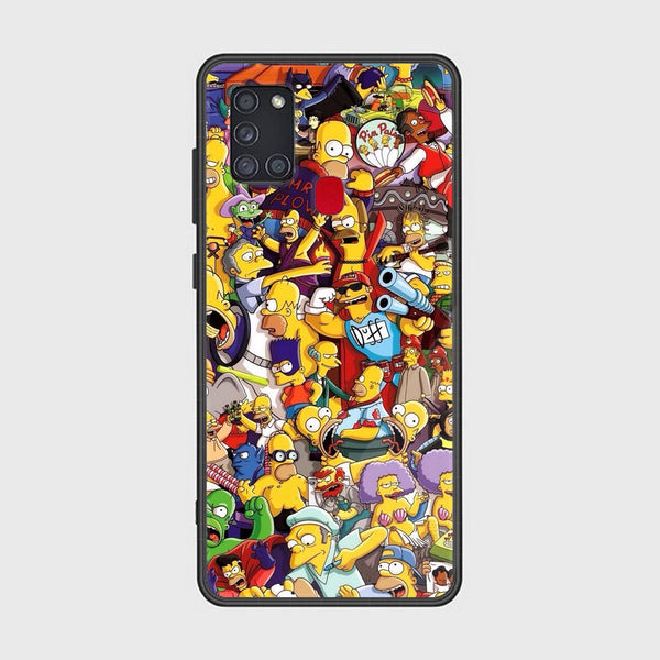 Samsung Galaxy A21s Cartoon Design 8 Premium Printed Glass soft Bumper shock Proof Case CS-19821