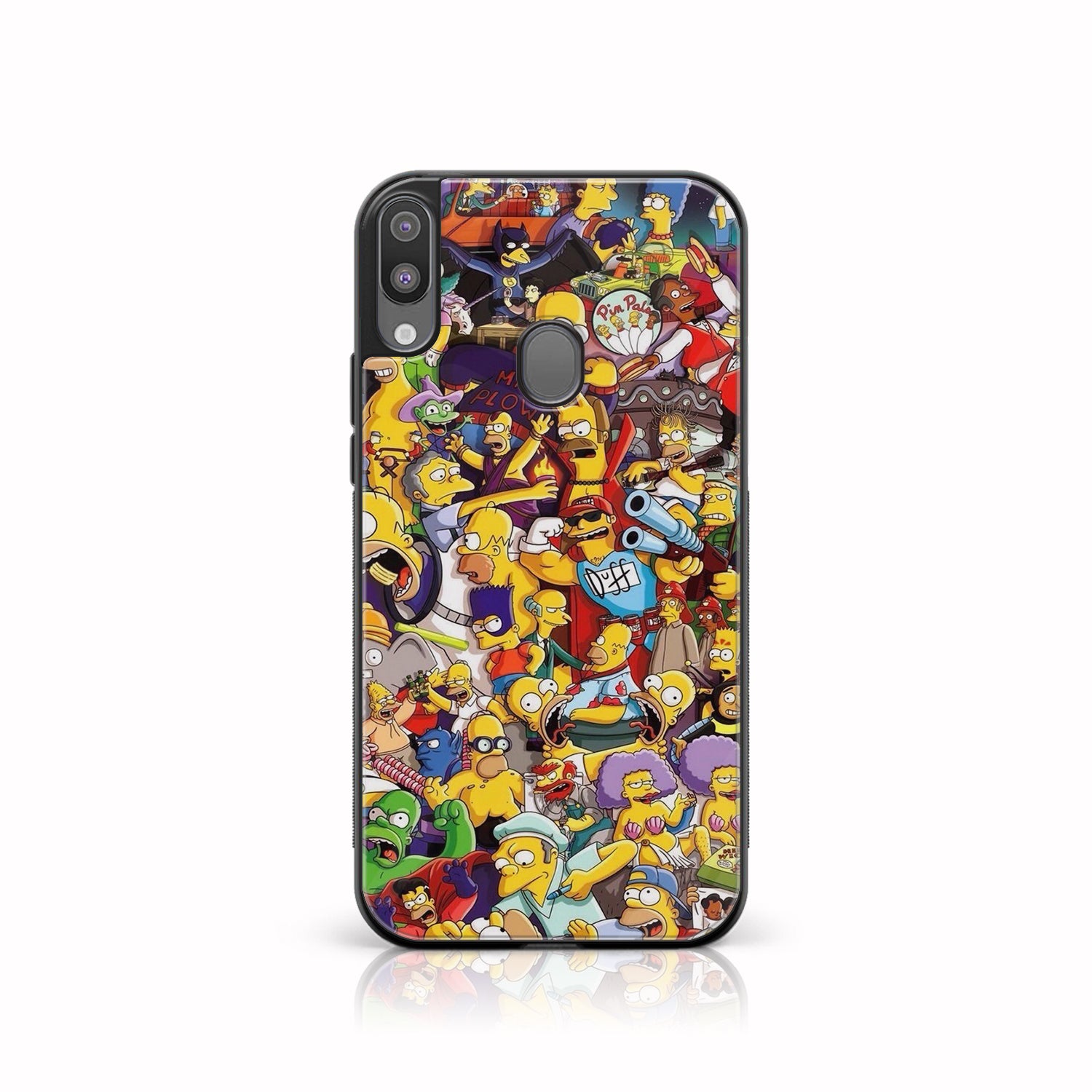 Samsung Galaxy A20 Cartoon Series Premium Printed Glass soft Bumper shock Proof Case