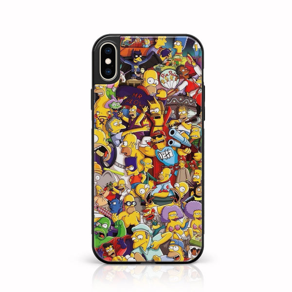 iPhone XS Max Cartoon Design 8   Premium Printed Glass soft Bumper shock Proof Case CS-28112