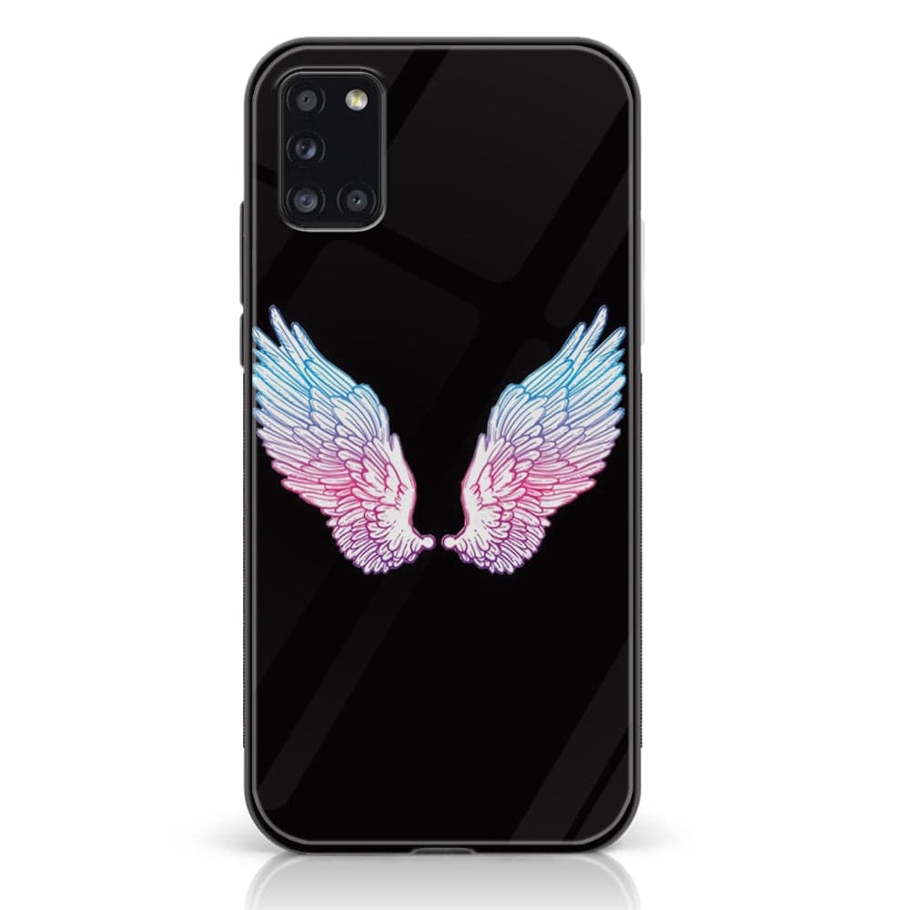 Samsung Galaxy A31 - Angel Wing Series - Premium Printed Glass soft Bumper shock Proof Case