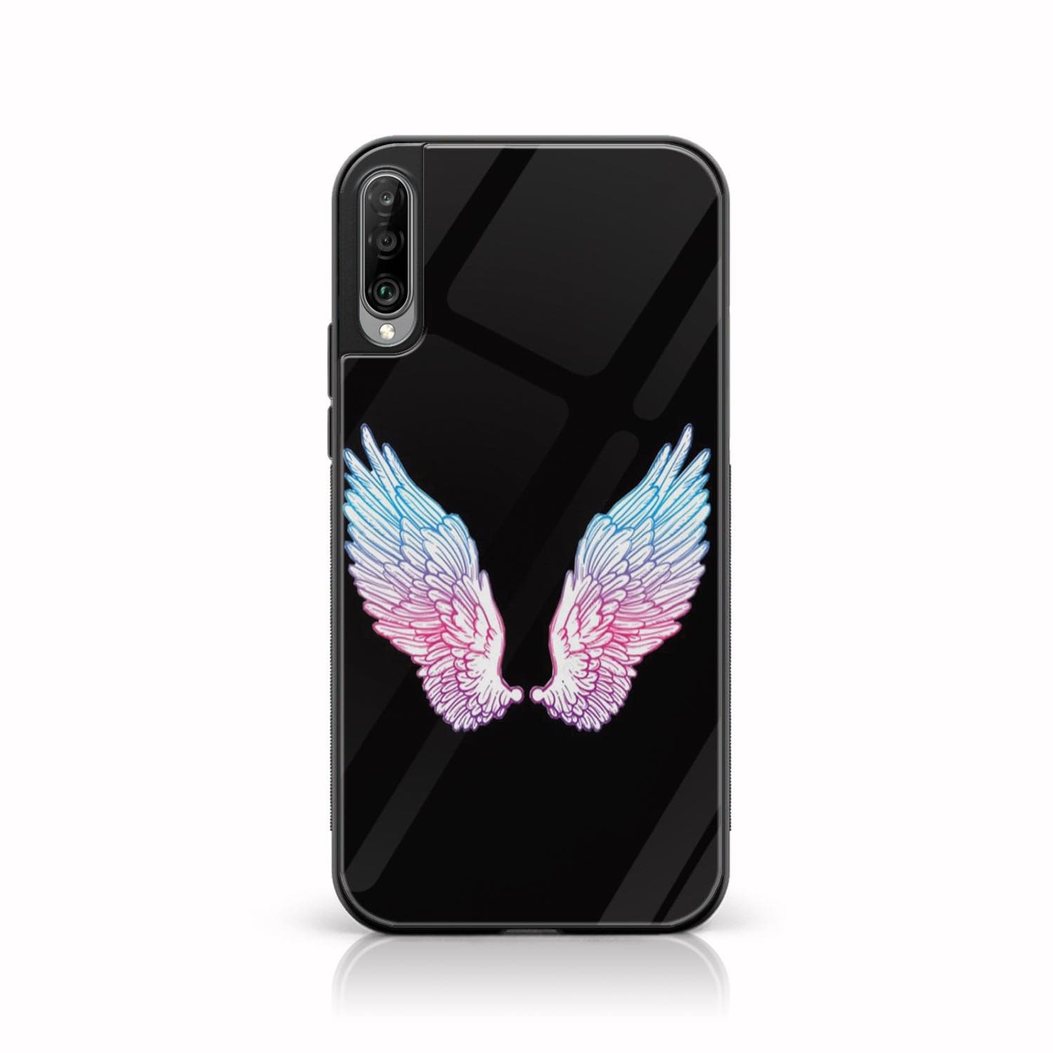 Galaxy A50/ A50s/ A30s - Angel Wing Series - Premium Printed Glass soft Bumper shock Proof Case