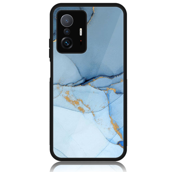 Xiaomi 11T Pro - Blue Marble Design 8 - Premium Printed Glass soft Bumper shock Proof Case CS-20617