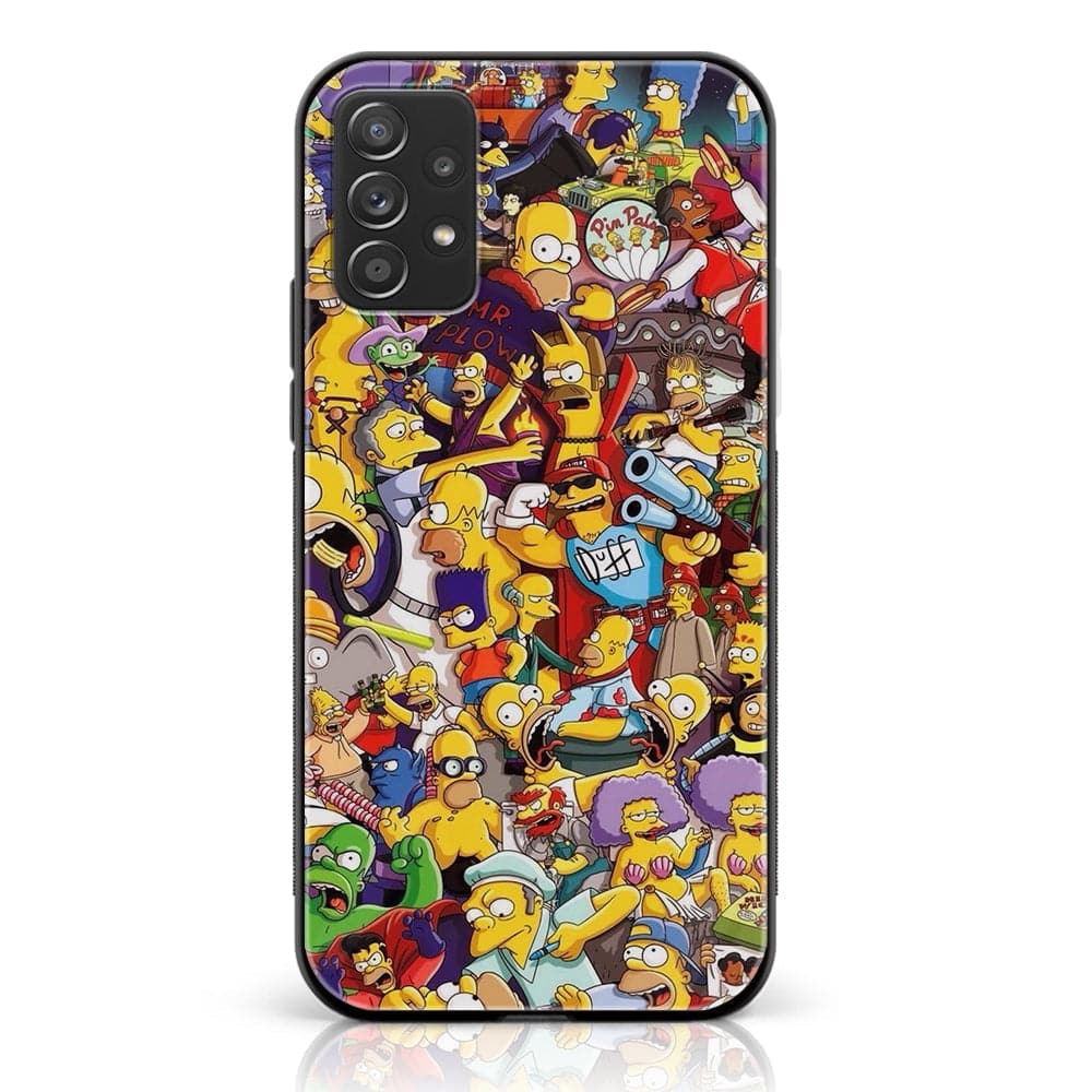 Samsung Galaxy A33 Cartoon Series Premium Printed Glass soft Bumper shock Proof Case