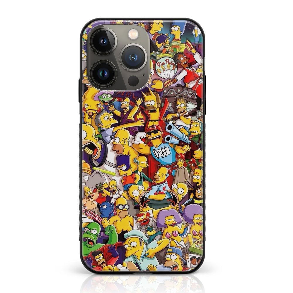 iPhone 14 Pro - Cartoon Series - Premium Printed Glass soft Bumper shock Proof Case